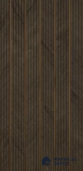 PN 07418 Wood Look Louver 10 ft x 0.8 ft Texture Finish - 10 mm | Suitable for Feature Wall, TV Unit & Living Room