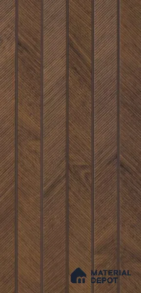 PN 07421 Wood Look Louver 10 ft x 0.8 ft Texture Finish - 10 mm | Suitable for Feature Wall, TV Unit & Living Room