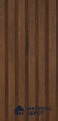 PN 07422 Wood Look Louver 10 ft x 0.8 ft Texture Finish  - 10 mm | Suitable for Feature Wall, TV Unit & Living Room