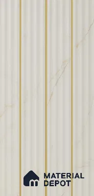 PN 07424 Marble Look Louver 10 ft x 0.8 ft Texture Finish  - 10 mm | Suitable for Feature Wall, TV Unit & Living Room