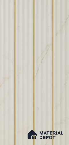 PN 07424 Marble Look Louver 10 ft x 0.8 ft Texture Finish - 10 mm | Suitable for Feature Wall, TV Unit & Living Room