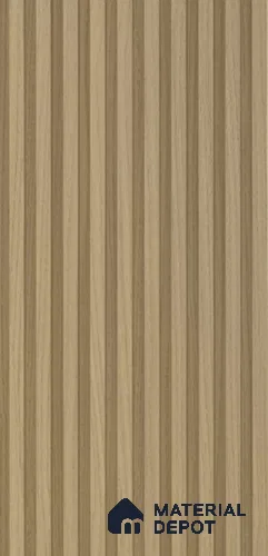 PN 07425 Wood Look Louver 10 ft x 0.8 ft Texture Finish  - 10 mm | Suitable for Feature Wall, TV Unit & Living Room