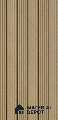 PN 07426 Wood Look Louver 10 ft x 0.8 ft Texture Finish  - 10 mm | Suitable for Feature Wall, TV Unit & Living Room