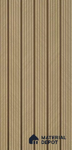PN 07426 Wood Look Louver 10 ft x 0.8 ft Texture Finish - 10 mm | Suitable for Feature Wall, TV Unit & Living Room