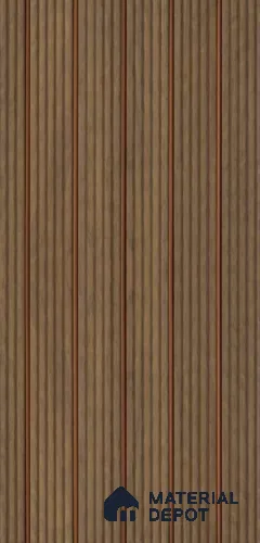 PN 07428 Wood Look Louver 10 ft x 0.8 ft Texture Finish - 10 mm | Suitable for Feature Wall, TV Unit & Living Room