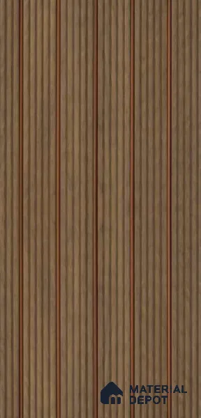 PN 07428 Wood Look Louver 10 ft x 0.8 ft Texture Finish - 10 mm | Suitable for Feature Wall, TV Unit & Living Room