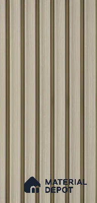 PN 07429 Solid Colors Look Louver 10 ft x 0.8 ft Texture Finish  - 10 mm | Suitable for Feature Wall, TV Unit & Living Room