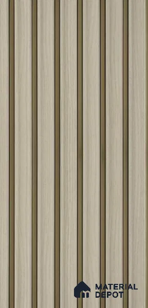 PN 07429 Solid Colors Look Louver 10 ft x 0.8 ft Texture Finish - 10 mm | Suitable for Feature Wall, TV Unit & Living Room