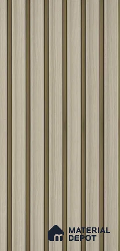 PN 07429 Solid Colors Look Louver 10 ft x 0.8 ft Texture Finish - 10 mm | Suitable for Feature Wall, TV Unit & Living Room