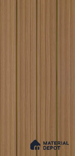PN 07431 Wood Look Louver 10 ft x 0.8 ft Texture Finish - 10 mm | Suitable for Feature Wall, TV Unit & Living Room