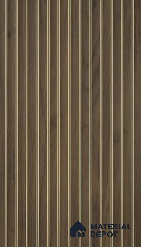 PN 07433 Wood Look Louver 10 ft x 1 ft Texture Finish - 10 mm | Suitable for Feature Wall, TV Unit & Living Room