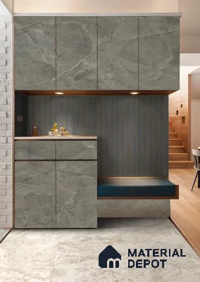 LM 25021 Marble Look Decorative Laminate 8 ft x 4 ft Texture Finish  - 1 mm | Suitable for Feature Wall, TV Unit & Living Room