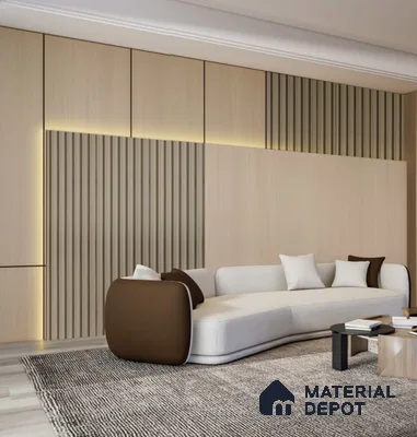LM 25023 Wooden Look Decorative Laminate 8 ft x 4 ft Texture Finish  - 1 mm | Suitable for Feature Wall, TV Unit & Living Room