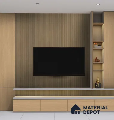 LM 25026 Wooden Look Decorative Laminate 8 ft x 4 ft Texture Finish  - 1 mm | Suitable for Feature Wall, TV Unit & Living Room