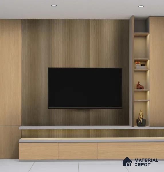 LM 25026 Wooden Look Decorative Laminate 8 ft x 4 ft Texture Finish - 1 mm | Suitable for Feature Wall, TV Unit & Living Room