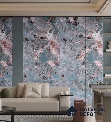 Marble Look PN 06711  8 ft x 4 ft Texture Finish Decorative Wall Panel - 1.5 mm | Suitable for TV Unit, Wardrobe, Kitchen Cabinets