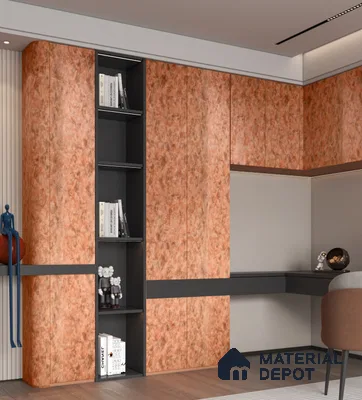 Marble Look PN 06712  8 ft x 4 ft Texture Finish Decorative Wall Panel - 1.5 mm | Suitable for TV Unit, Wardrobe, Kitchen Cabinets