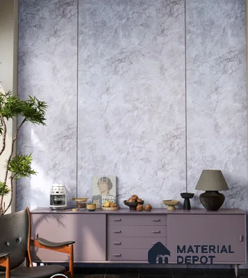 Marble Look PN 06693  8 ft x 4 ft Texture Finish Decorative Wall Panel - 3 mm | Suitable for TV Unit, Wardrobe, Kitchen Cabinets