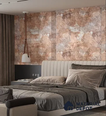 Marble Look PN 06694  8 ft x 4 ft Texture Finish Decorative Wall Panel - 3 mm | Suitable for TV Unit, Wardrobe, Kitchen Cabinets