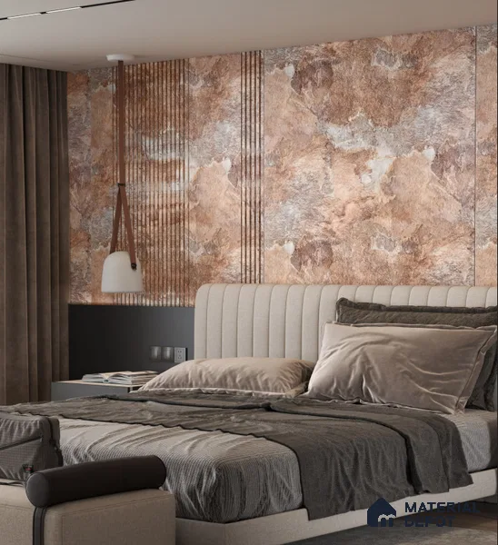 Marble Look PN 06694  8 ft x 4 ft Texture Finish Decorative Wall Panel - 3 mm | Suitable for TV Unit, Wardrobe, Kitchen Cabinets