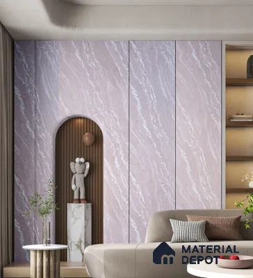 Marble Look PN 06695  8 ft x 4 ft Texture Finish Decorative Wall Panel - 3 mm | Suitable for TV Unit, Wardrobe, Kitchen Cabinets