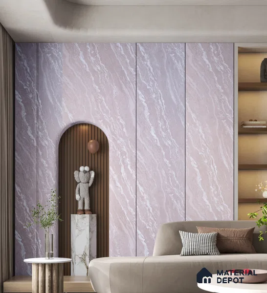 Marble Look PN 06695 8 ft x 4 ft Texture Finish Decorative Wall Panel - 3 mm | Suitable for TV Unit, Wardrobe, Kitchen Cabinets