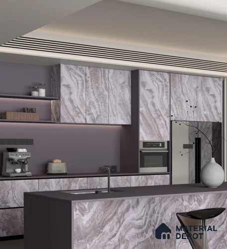 Marble Look PN 06696  8 ft x 4 ft Texture Finish Decorative Wall Panel - 3 mm | Suitable for TV Unit, Wardrobe, Kitchen Cabinets