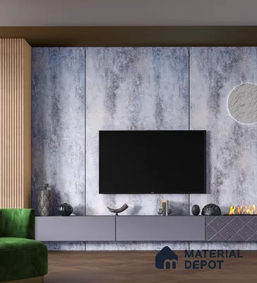 Marble Look PN 06697  8 ft x 4 ft Texture Finish Decorative Wall Panel - 3 mm | Suitable for TV Unit, Wardrobe, Kitchen Cabinets