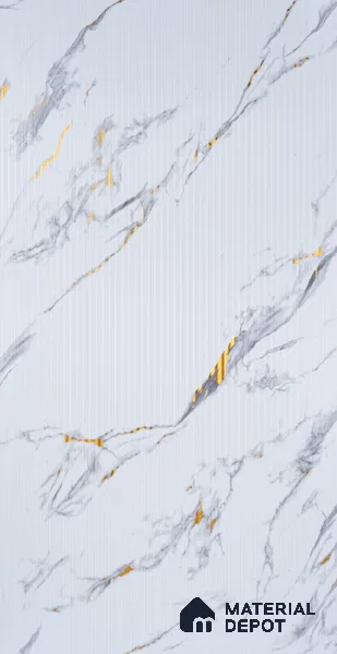 Marble Look PN 06699 8 ft x 4 ft Texture Finish Decorative Wall Panel - 3 mm | Suitable for TV Unit, Wardrobe, Kitchen Cabinets