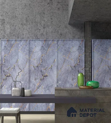 Marble Look PN 06700  8 ft x 4 ft Texture Finish Decorative Wall Panel - 3 mm | Suitable for TV Unit, Wardrobe, Kitchen Cabinets