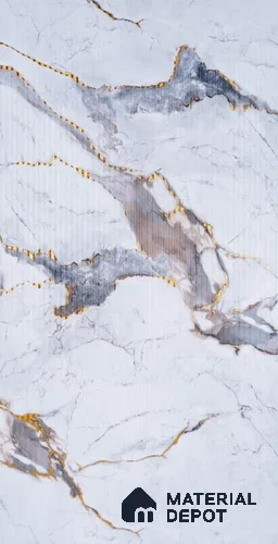 Marble Look PN 06701  8 ft x 4 ft Texture Finish Decorative Wall Panel - 3 mm | Suitable for TV Unit, Wardrobe, Kitchen Cabinets