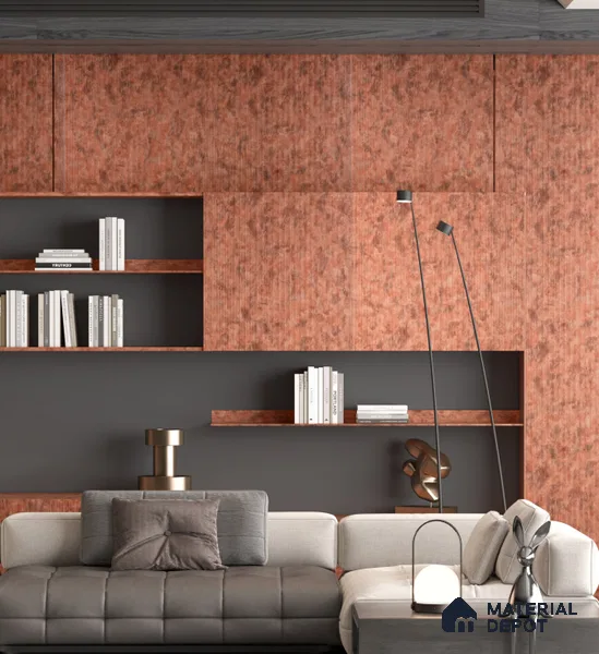 Marble Look PN 06703 8 ft x 4 ft Texture Finish Decorative Wall Panel - 3 mm | Suitable for TV Unit, Wardrobe, Kitchen Cabinets