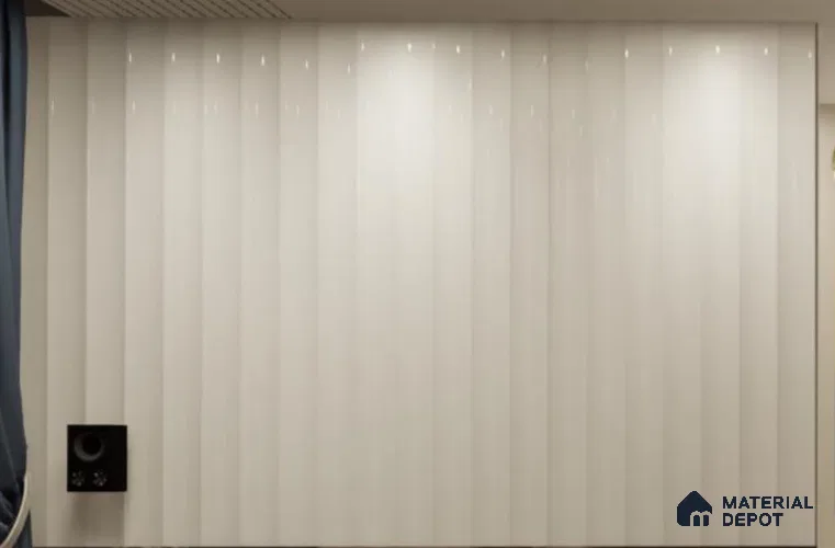 HR 00360 Soft Beige Linear Groove Wall Duco Paintable 5.75 ft x 8.5 ft HDHMR Panel - 25 mm