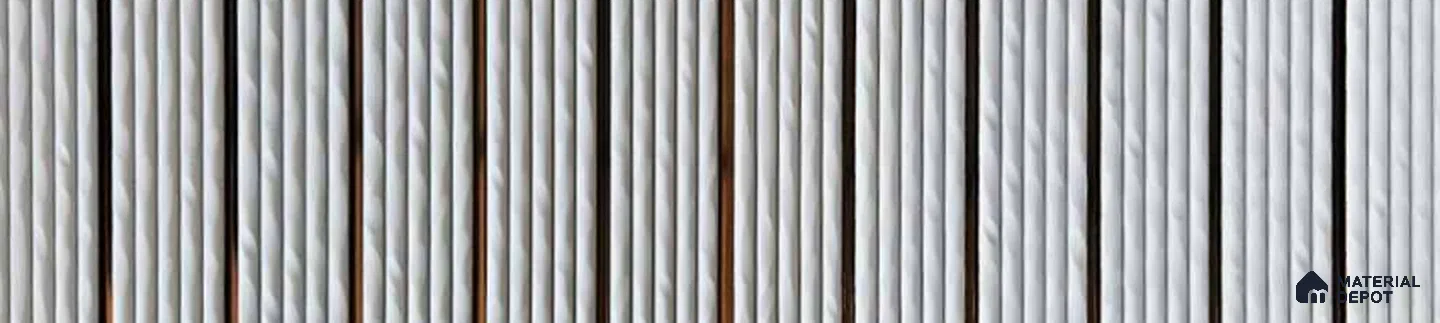 Textured Solid Look PN 06728  8 ft x 0.83 ft Texture Finish Louvers - 10 mm | Suitable for TV Unit, Wardrobe, Kitchen Cabinets
