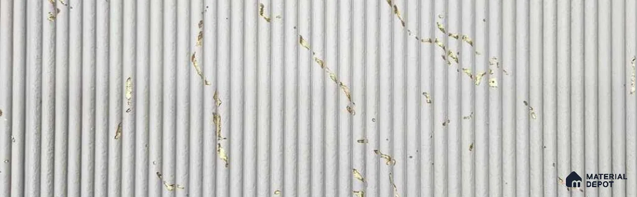 Marble Look PN 06747  8 ft x 1 ft Texture Finish Louvers - 12 mm | Suitable for TV Unit, Wardrobe, Kitchen Cabinets