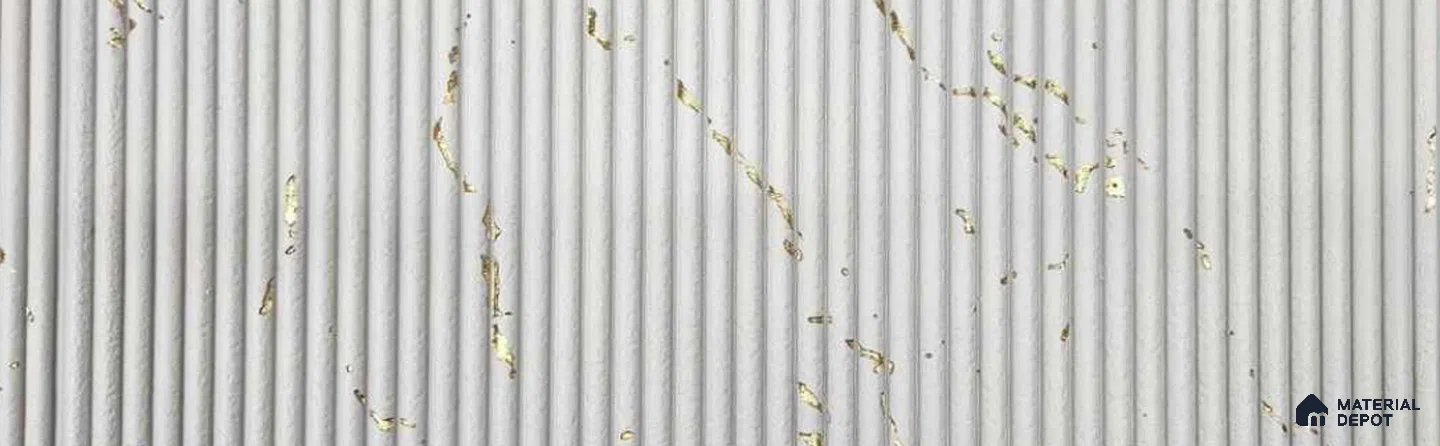 Marble Look PN 06747 8 ft x 1 ft Texture Finish Louvers - 12 mm | Suitable for TV Unit, Wardrobe, Kitchen Cabinets