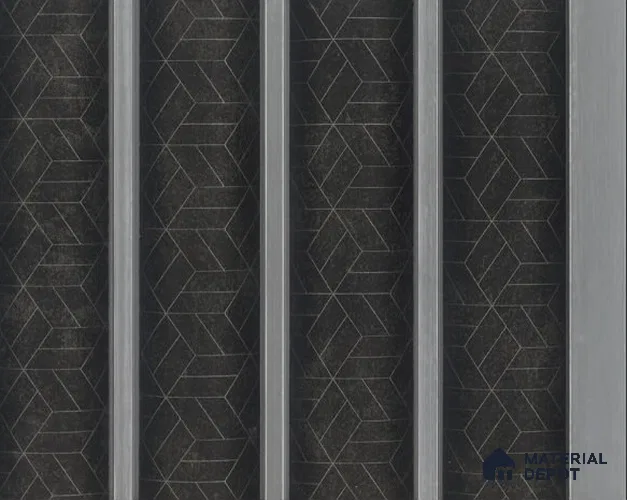 PN 06795 8 ft x 5 inch Charcoal Louvers/Panels - 12 mm