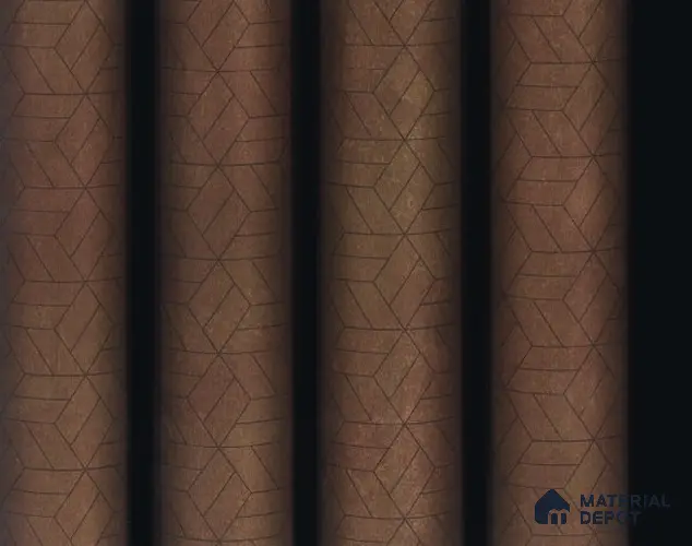PN 06796 8 ft x 5 inch Charcoal Louvers/Panels - 12 mm