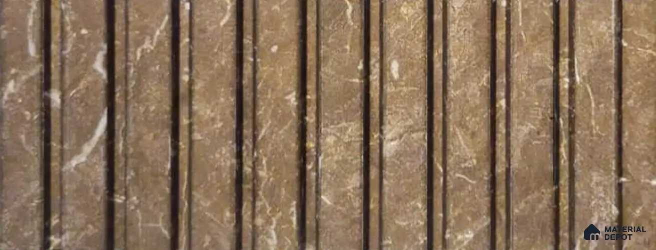 PN 06897 8 ft x 6 inch Charcoal Louvers/Panels - 6 mm
