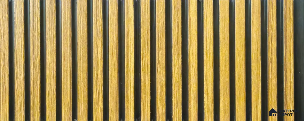 PN 06927 8 ft x 6 inch Charcoal Louvers/Panels - 6 mm