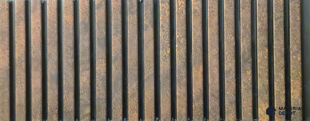 PN 06931 8 ft x 6 inch Charcoal Louvers/Panels - 6 mm