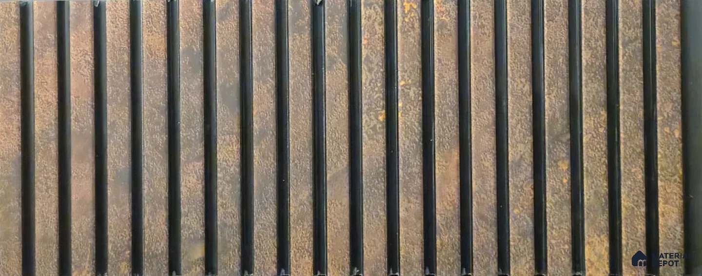 PN 06931 8 ft x 6 inch Charcoal Louvers/Panels - 6 mm
