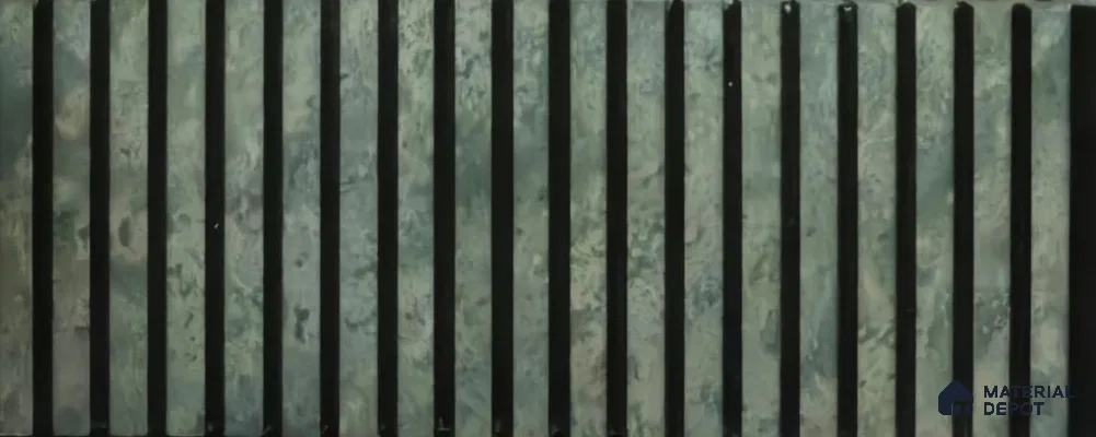 PN 06932 8 ft x 6 inch Charcoal Louvers/Panels - 6 mm