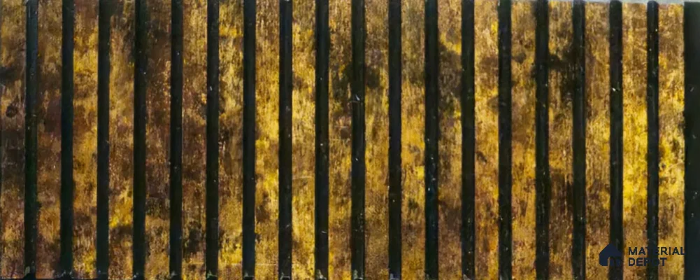 PN 06934 8 ft x 6 inch Charcoal Louvers/Panels - 6 mm