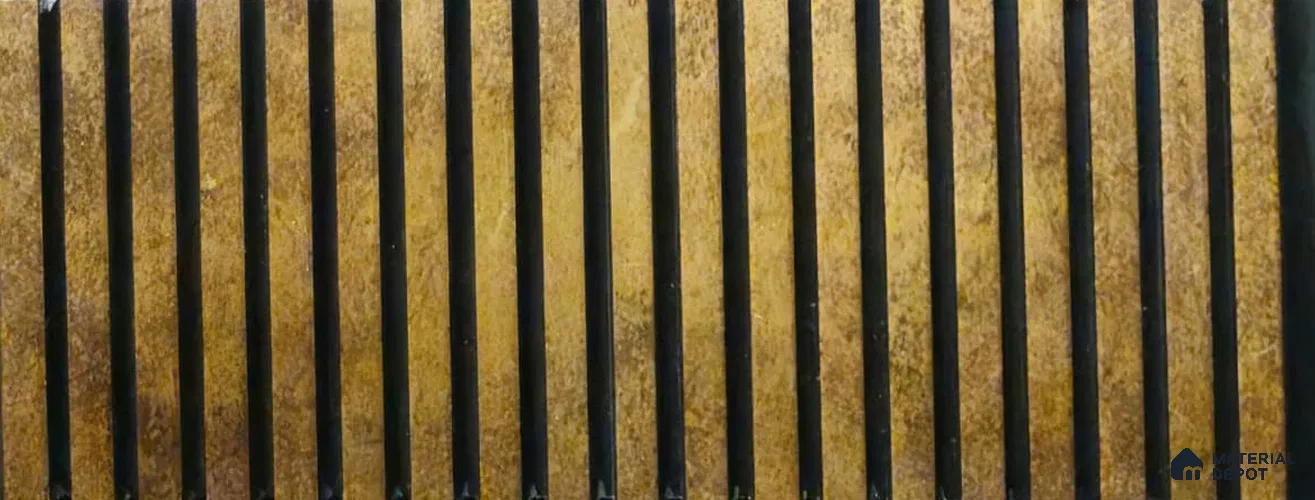 PN 06935 8 ft x 6 inch Charcoal Louvers/Panels - 6 mm
