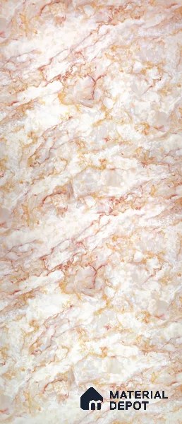 PN 06642 Marble Look Alabaster Sheet 8 ft x 4 ft Texture Finish - 3 mm | Suitable for Pooja Room, Feature Wall, Ceiling & Reception