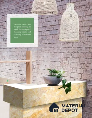 PN 06620 Marble Look Alabaster Sheet 8 ft x 4 ft Texture Finish  - 3 mm | Suitable for  Pooja Room, Feature Wall, Ceiling & Reception