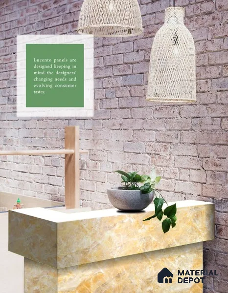 PN 06620 Marble Look Alabaster Sheet 8 ft x 4 ft Texture Finish - 3 mm | Suitable for Pooja Room, Feature Wall, Ceiling & Reception