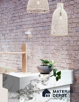 PN 06630 Marble Look Alabaster Sheet 8 ft x 4 ft Texture Finish  - 3 mm | Suitable for  Pooja Room, Feature Wall, Ceiling & Reception