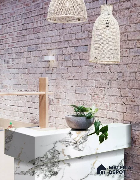 PN 06630 Marble Look Alabaster Sheet 8 ft x 4 ft Texture Finish - 3 mm | Suitable for Pooja Room, Feature Wall, Ceiling & Reception